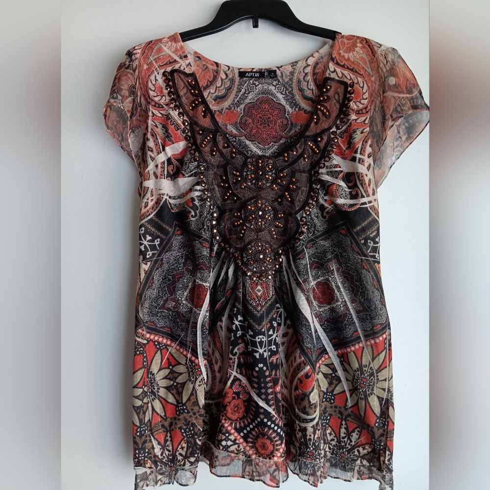 💛Bohemian Print Women Top